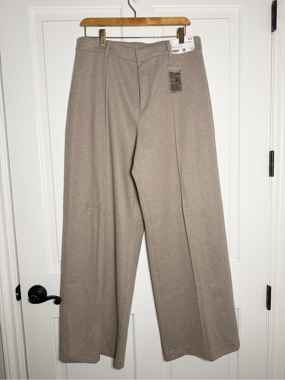 UNIQLO x Comptoir des Cotonniers Brushed Jersey Wide Pants XL Beige NWT